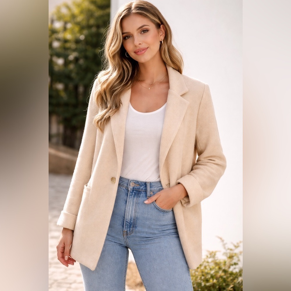 Sanctuary Cream Women's cardigan Blazer